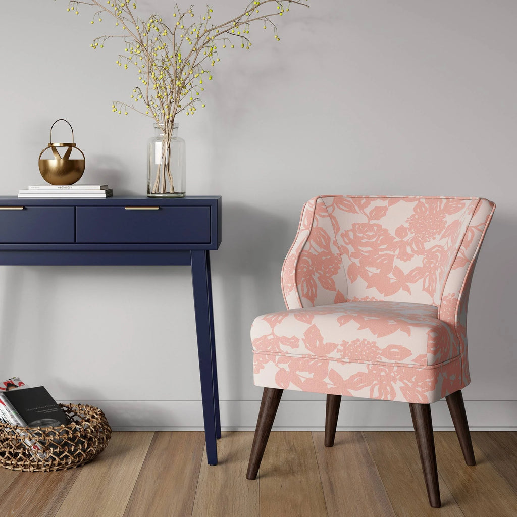 Pink Rose Mid Century Armchair Z216