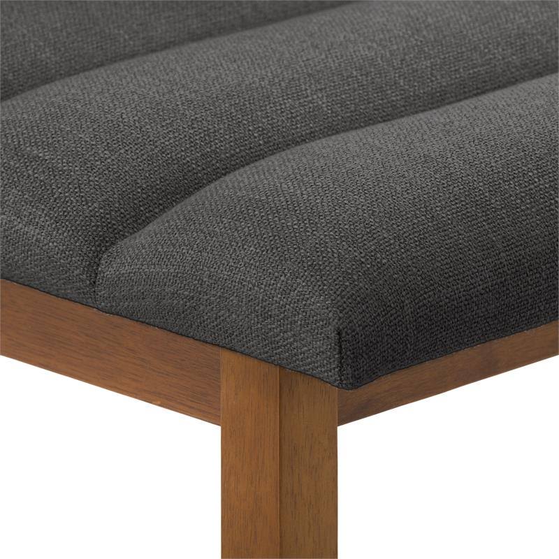 Dark Gray Fabric Barstool - Set of 2 W9698