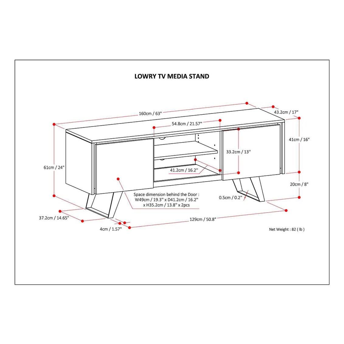 Solid Acacia Wood TV Media Stand O8820