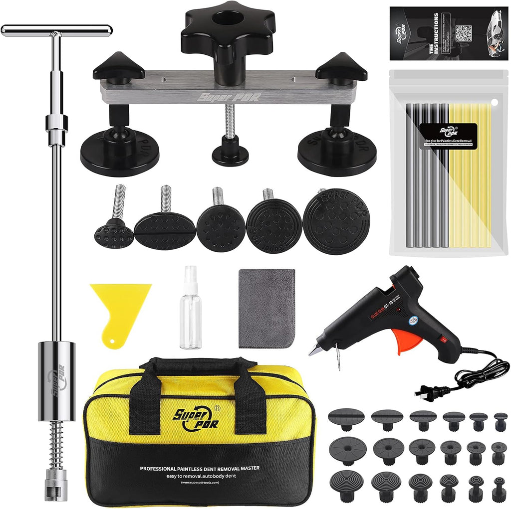 32pcs Dent Repair Tool Kit Dent Puller Dent Removal Pulling Tabs Bridge Dent Removal Tools S1276