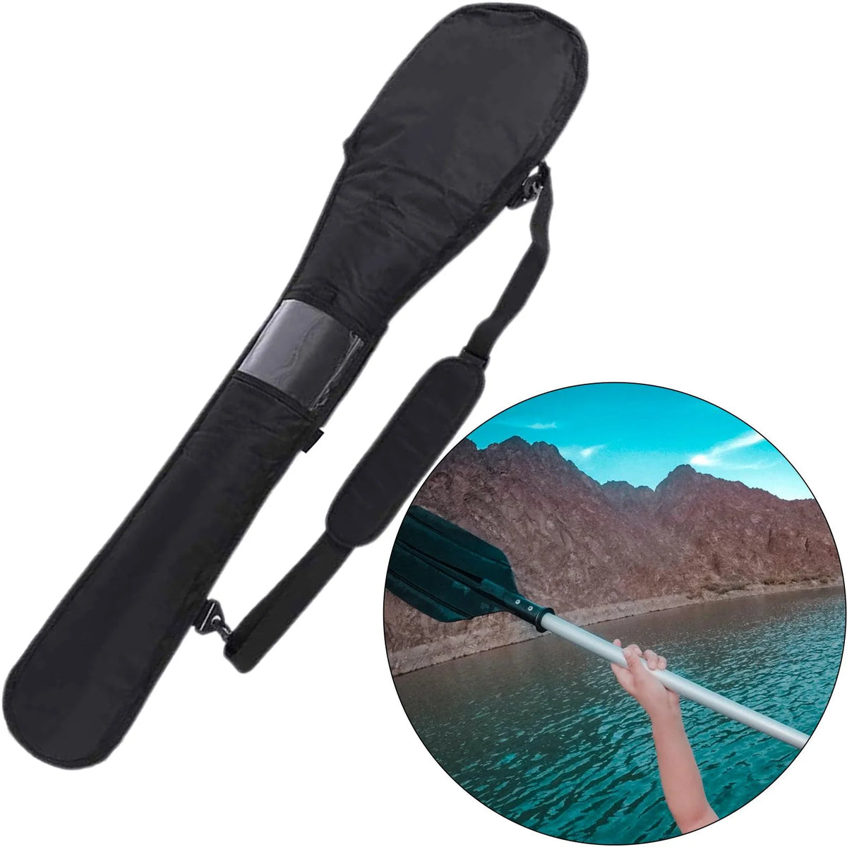 Portable Paddle Pouch Storage Protective Pocket with Adjustable Strap N400
