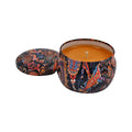 Travel Tin Candle Black Orange & Blue Pattern J796369