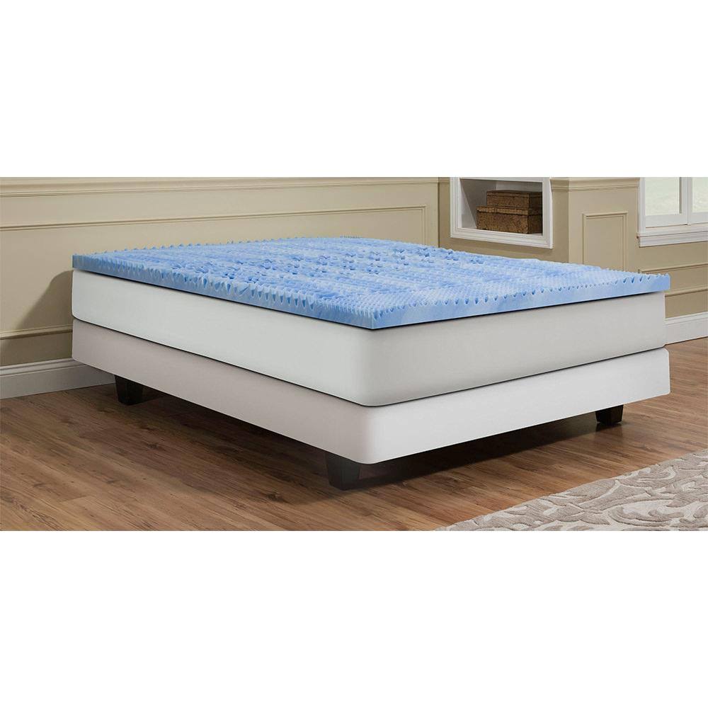 5 Zone Convoluted RV King Gel Memory Foam Topper E444758