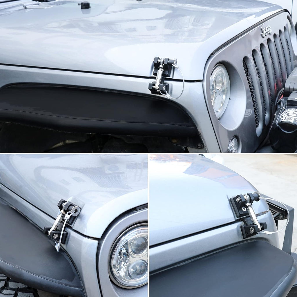Aluminum Locking Hood Latch Kit for Jeep Wrangler JK H693