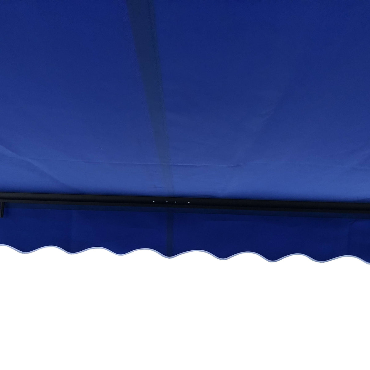 13 x 10 ft. Black Frame Retractable Patio Canopy Awning Blue P874843