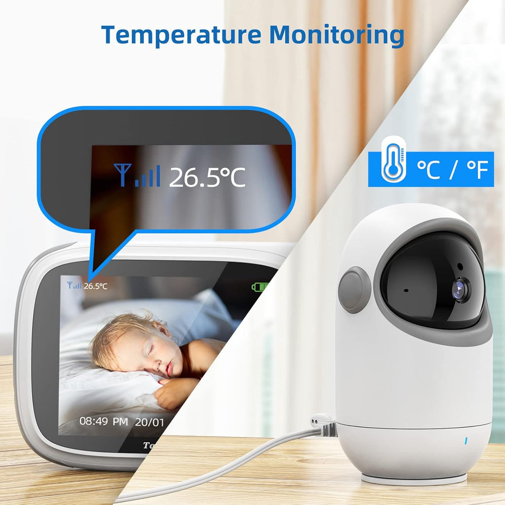 3.2 Baby Monitor with Camera and Audio, Two-Way Audio, Night Vision, Pack of 2 J242