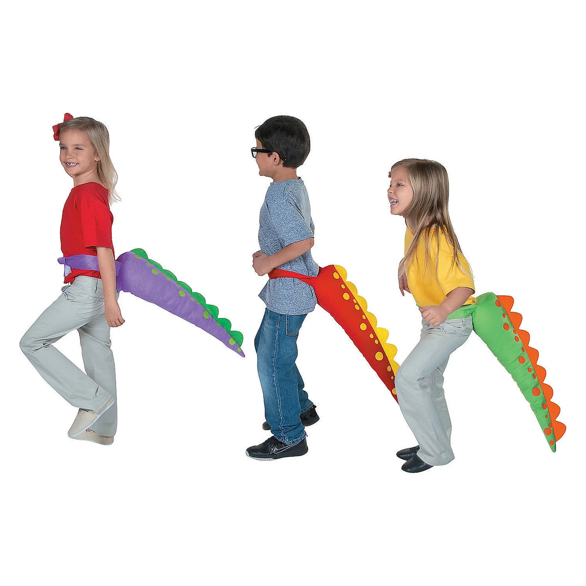 22" Multi-color Plush Dinosaur Costume Tails (6 Set) X11347