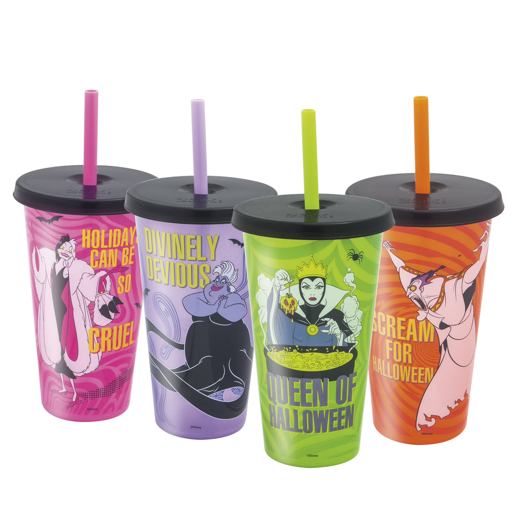 4 pcs 25 oz Glow in the Dark Plastic Tumbler Set T784061