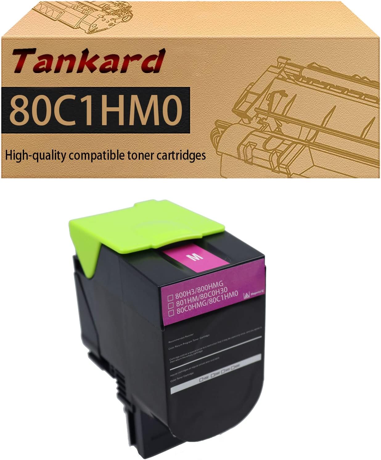 Toner Cartridge Replacement for Lexmark CX410 C410de CX510de (4 Pack) V8468