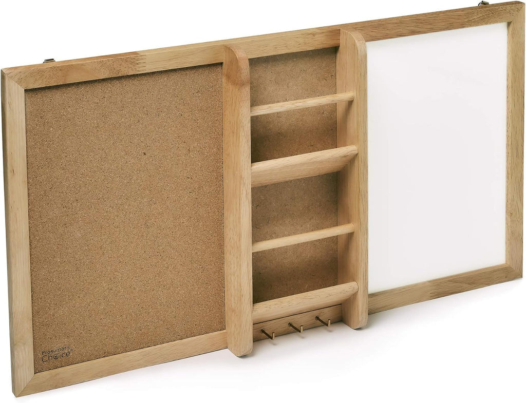 Combination Magnetic Whiteboard & Corkboard with Key and Mail Organizer, Pack of 2 G29231