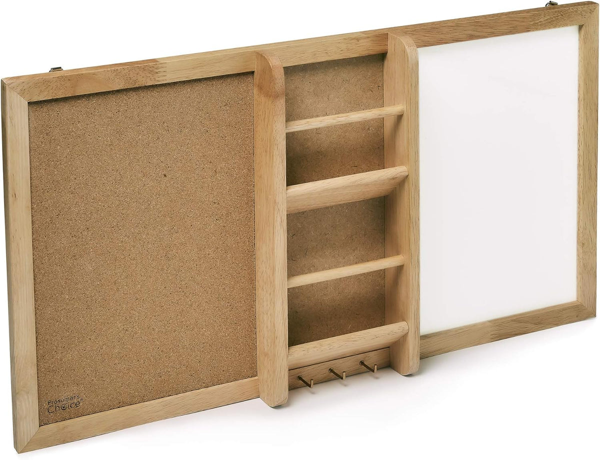 Combination Magnetic Whiteboard & Corkboard with Key and Mail Organizer, Pack of 2 G29231