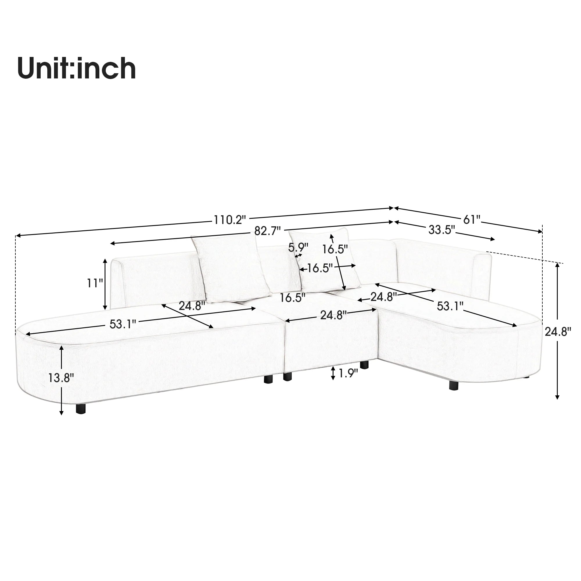 Luxury Modern Style Living Room Sofa D781026