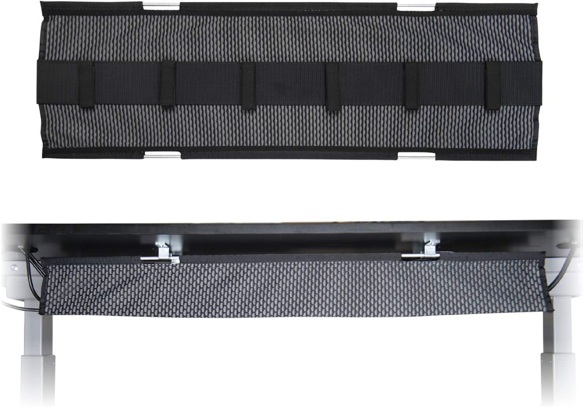 Gray Mesh Cable Manager for Height Adjustable Desks N59395