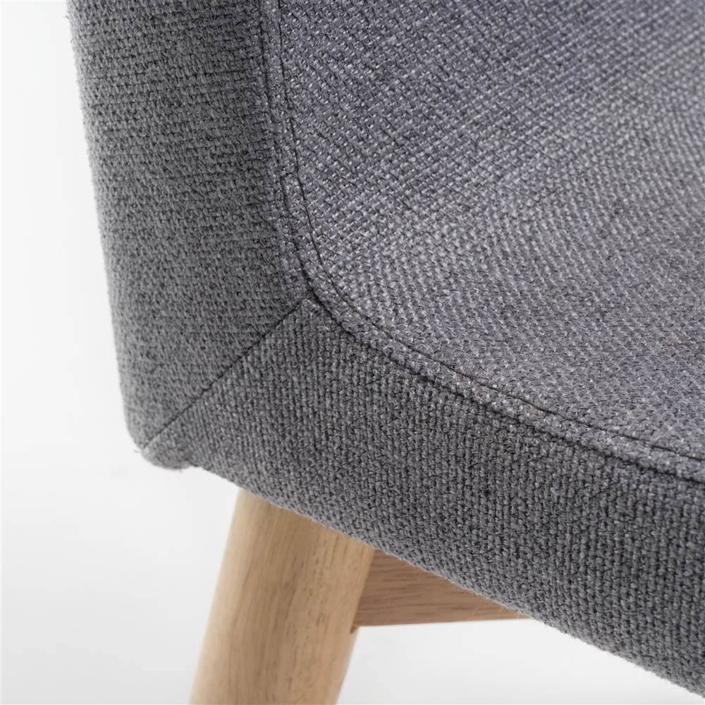 Dark Gray Oak Finish Dining Chair Set of 2 O534663