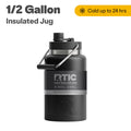 Black Half Gallon Stainless Steel Insulated Jug with Built-In Handle V311