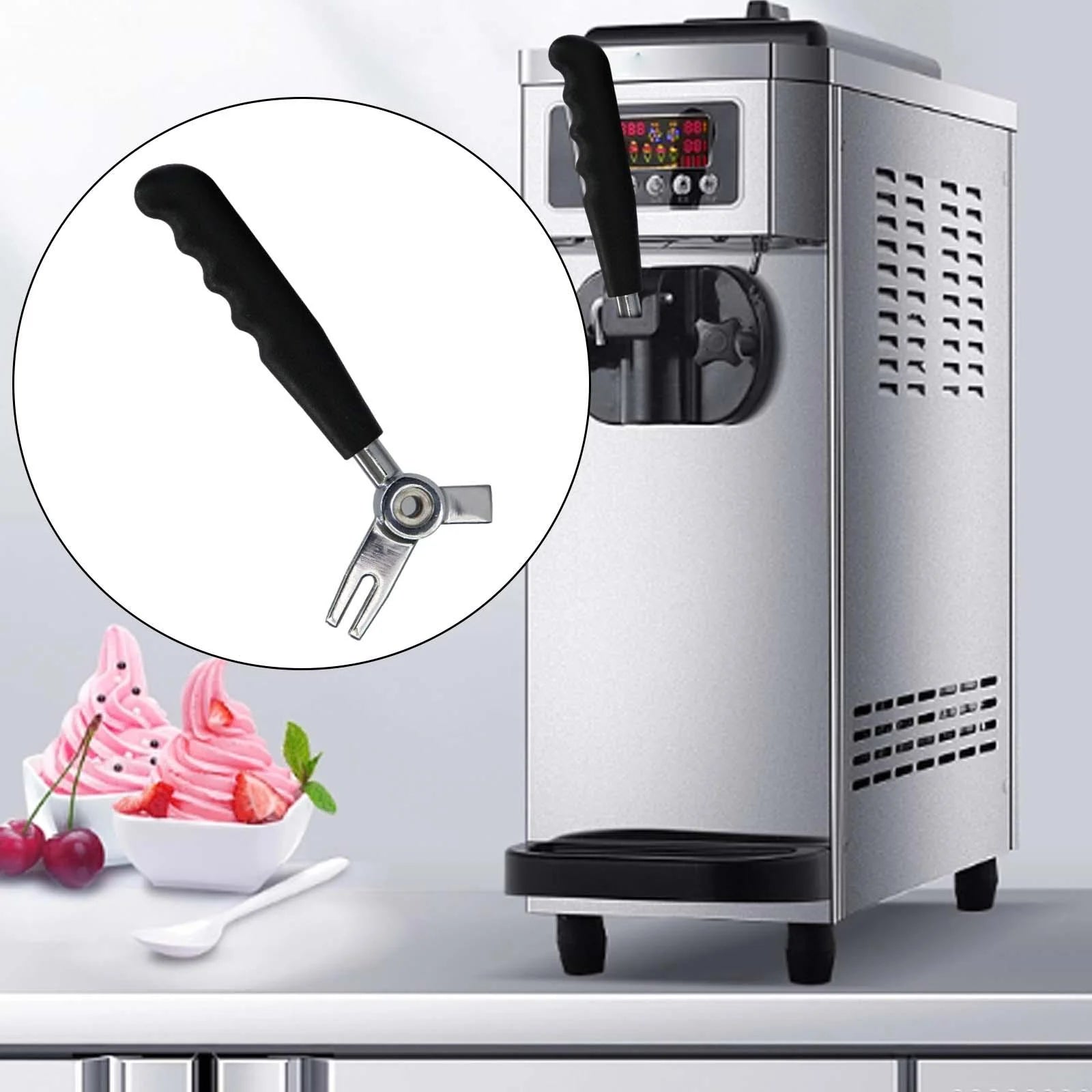 Countertop Ice Cream Maker Machine Handle Grip H356