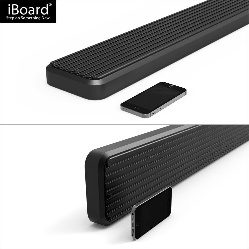 Black Powder Coated 5in Running Boards D339