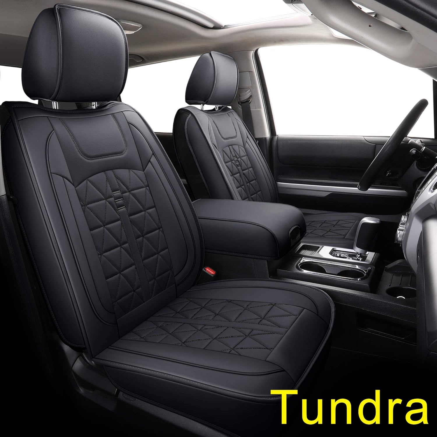Waterproof Faux Leather Seat Covers (Black 2 PCS) B560
