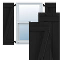 Black PVC Board-n-Batten Shutters with Z-Bar O645