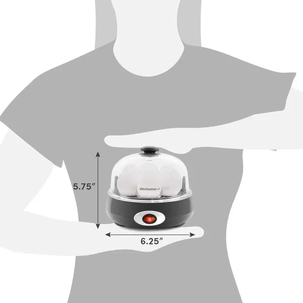 Charcoal Grey 7 Egg Capacity Electric Egg Cooker B9599