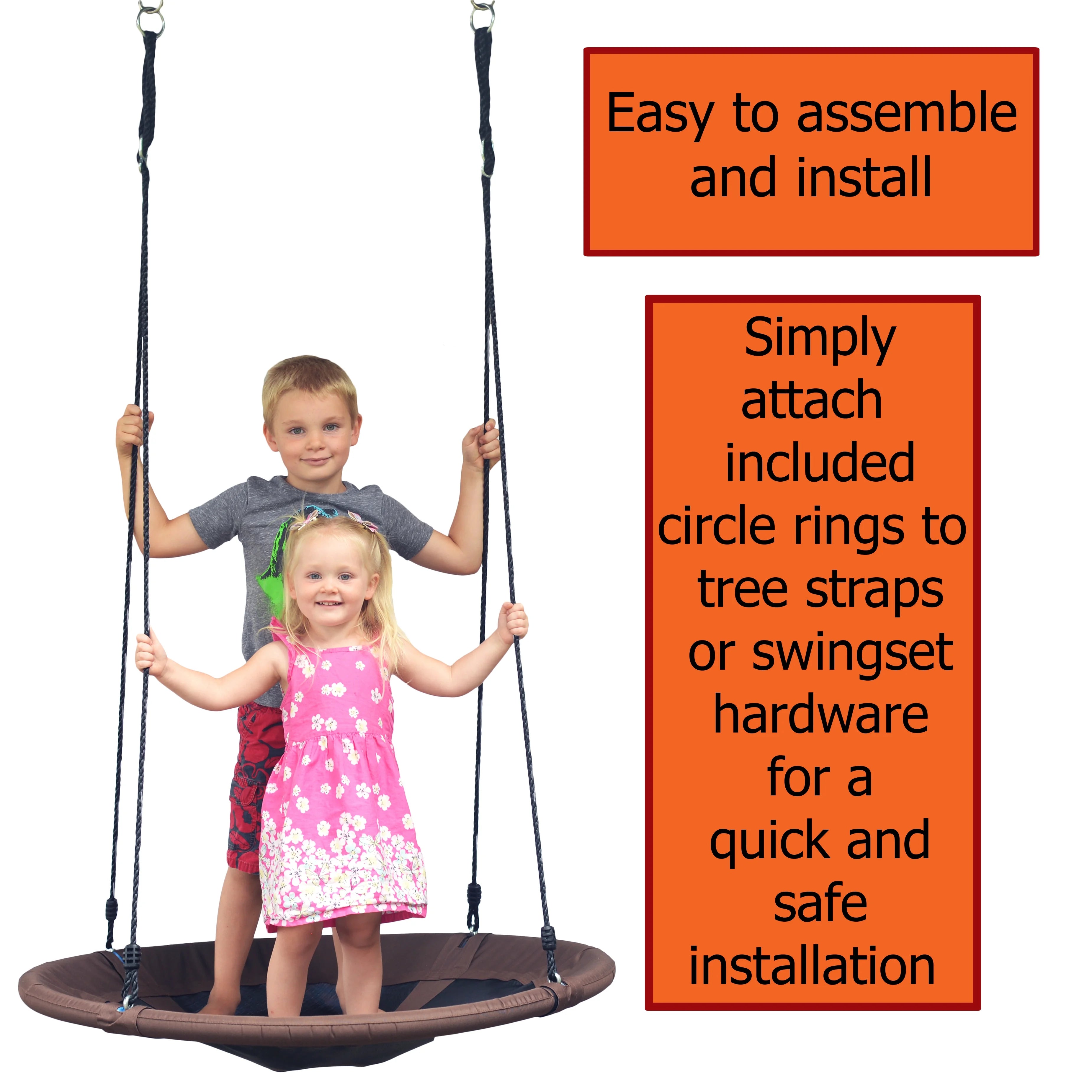 Round Tree Swing with Detachable Play Tent O813172