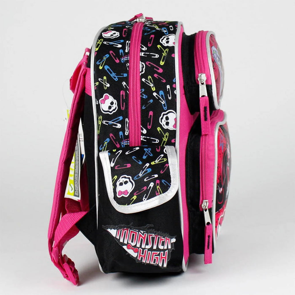 Pink and Black Skulls Small Backpack P36758