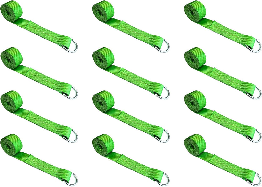 2 in x 10’ Blue 8-Pack O-Ring Trailer Tie Down Lasso Strap O233