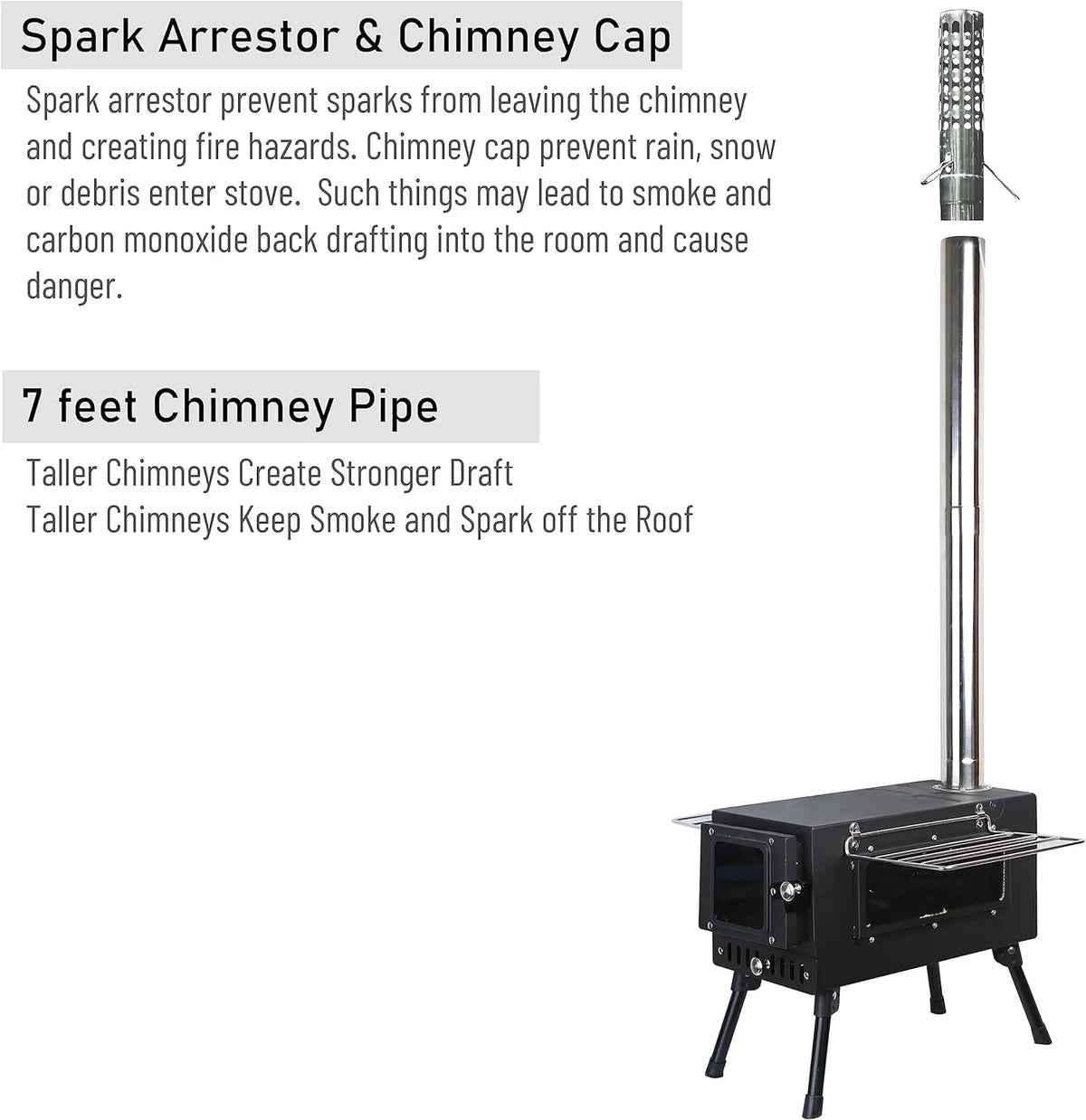 XL Wood Burning Tent Stove J58231