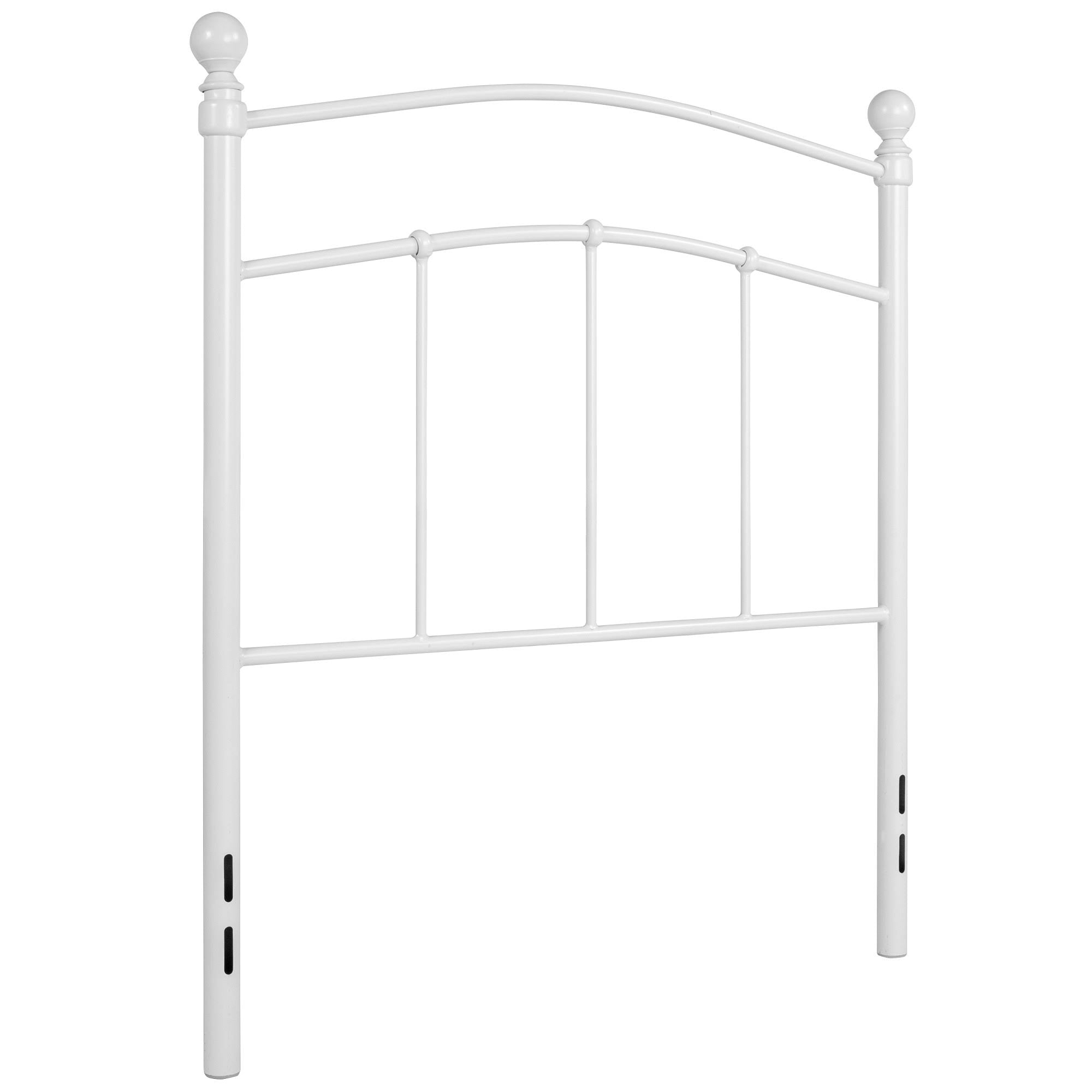 White Contemporary Open Vertical Headboard Twin Size X328