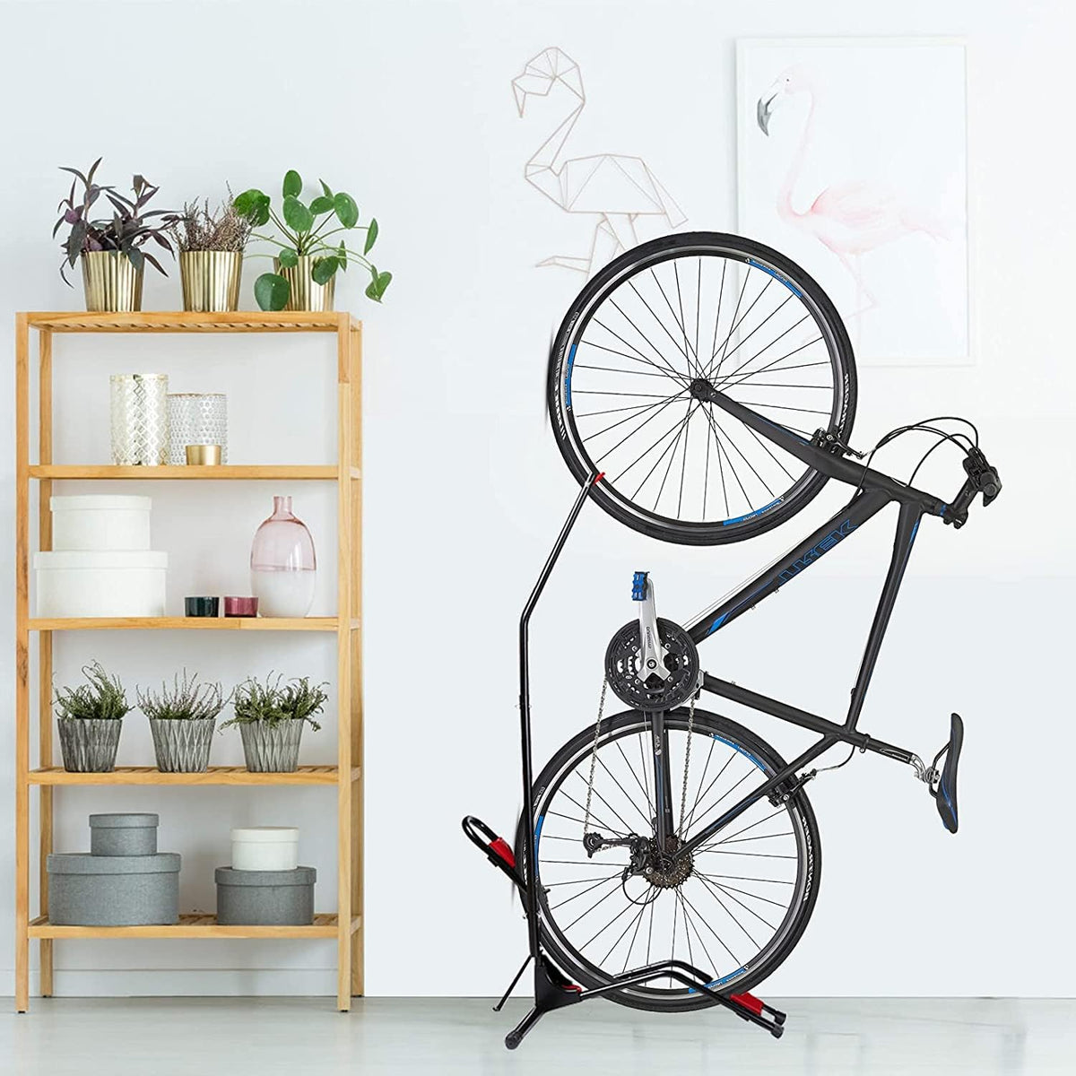Vertical Bike Stand Floor Rack for Indoor Bike Storage, Fits 20''-27'' Bike V44574