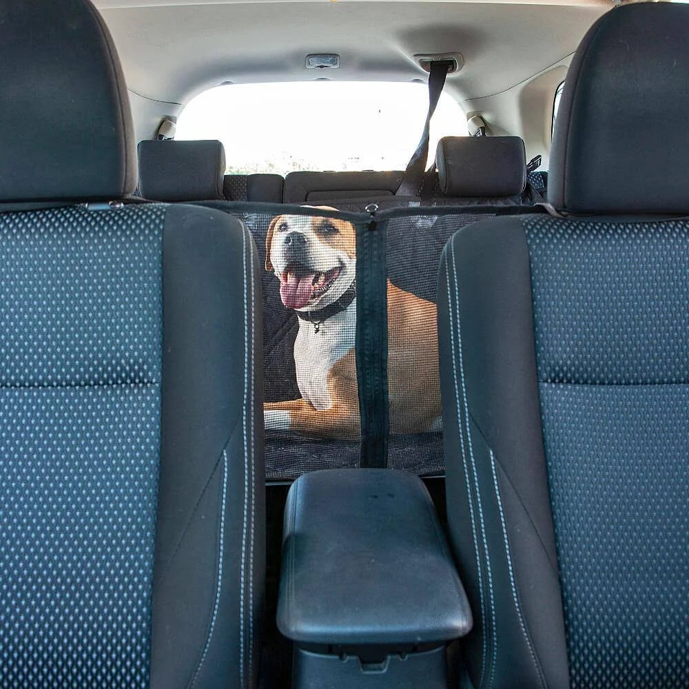 Black XL Dog Seat Covers with Mesh Design Q7370