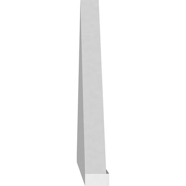 62x22W x 16-1/2x22H x 2x22P Peaked Cap Smooth PVC Pediment R9759