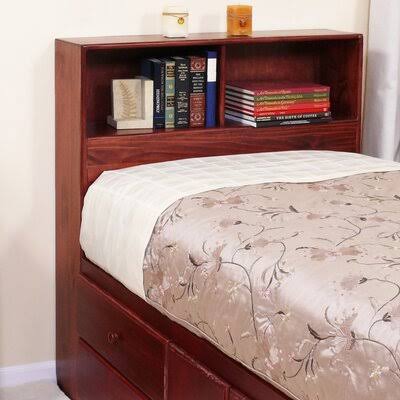 Natural Teak Twin Bookcase Headboard U97418