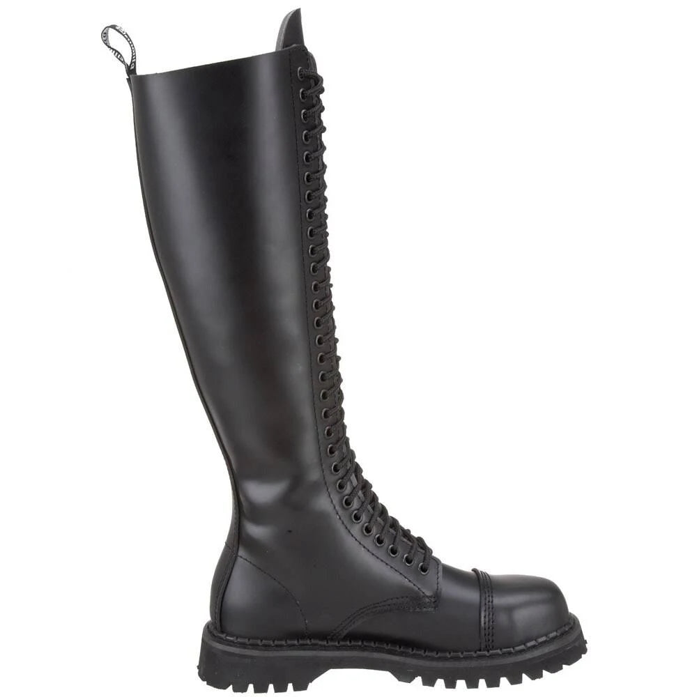 Black Leather Shoes V93834