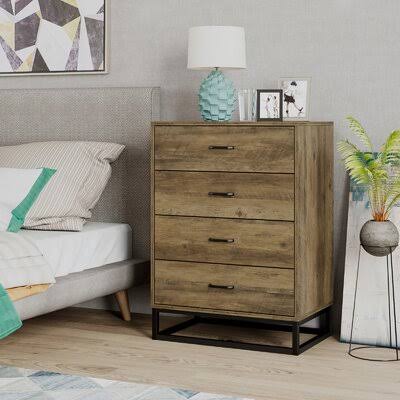 4 Drawer Chest Rustic Brown U486