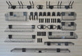 Deluxe Accessory Kit with 46 Locking Bracket Hooks, Shelves, and Baskets for Slatwall Panels V7457