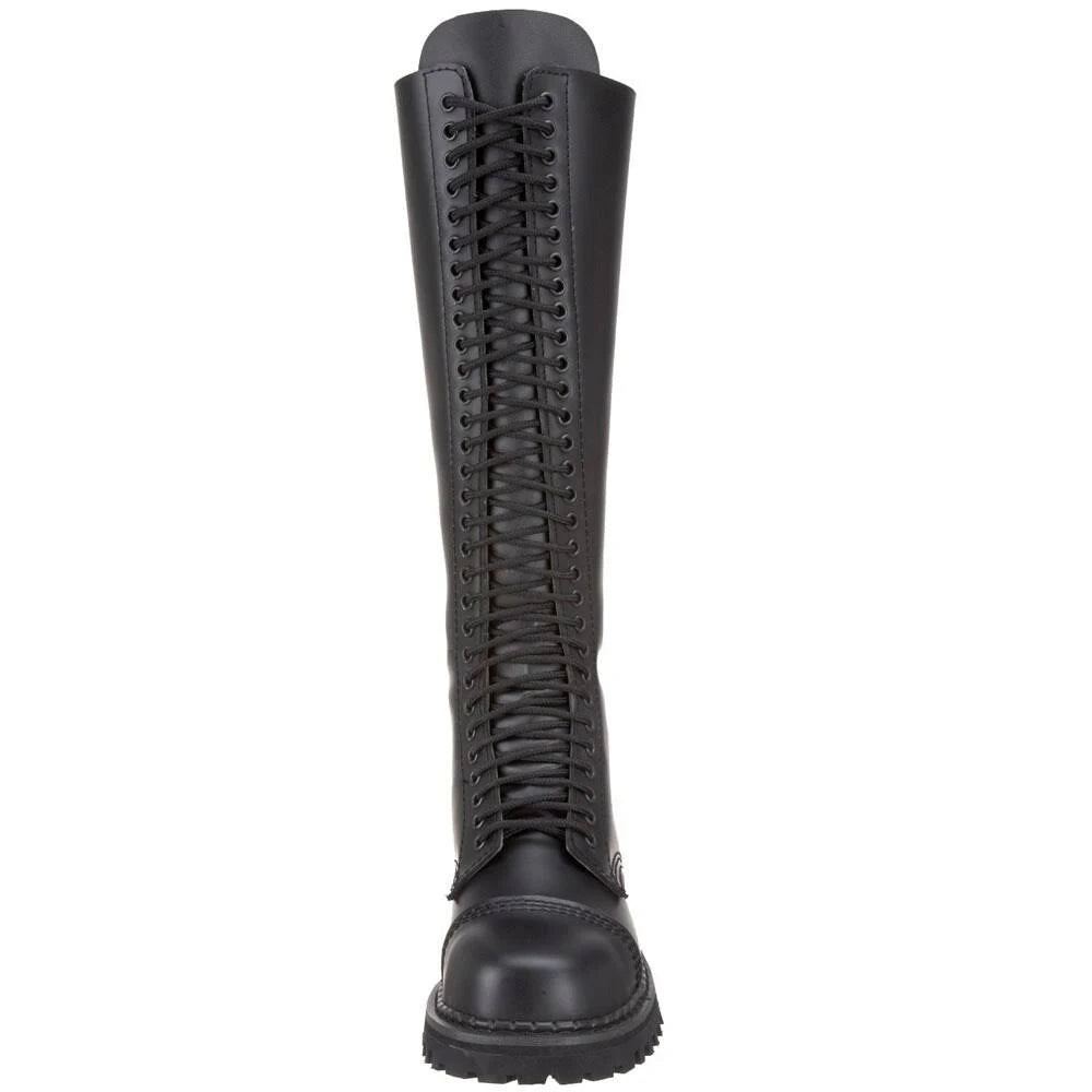 Black Leather Shoes V93834