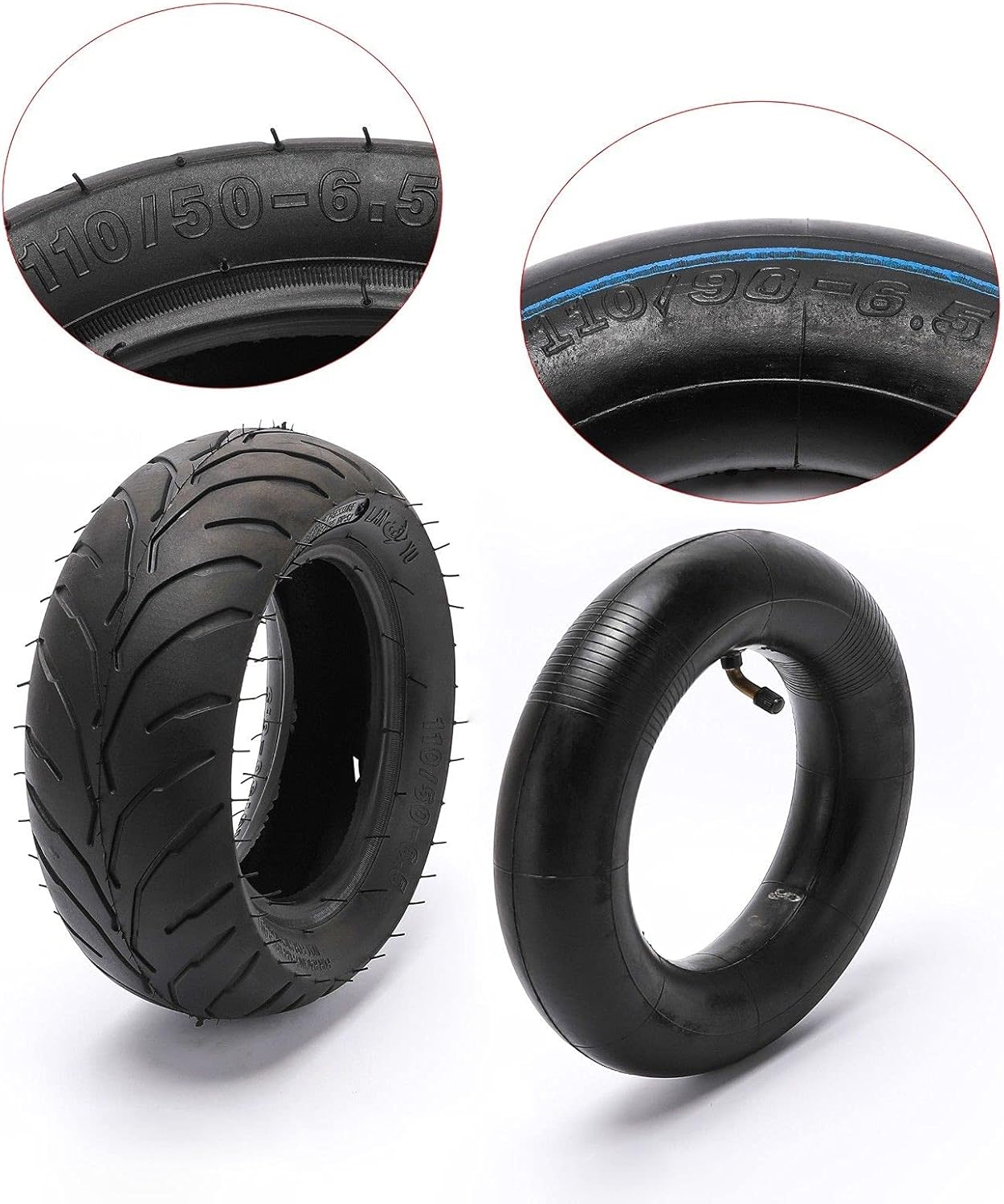110/50-6.5 90/65-6.5 Front Rear Tire Tube Pack of 2 S490