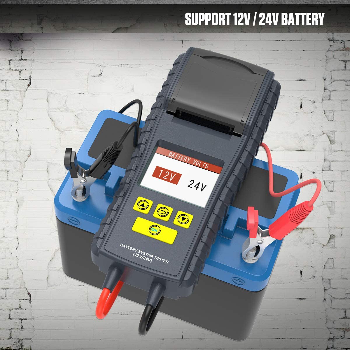 Car Battery Load Tester 100-2000 CCA with Thermal Printer Diagnostic Analyzer A9215