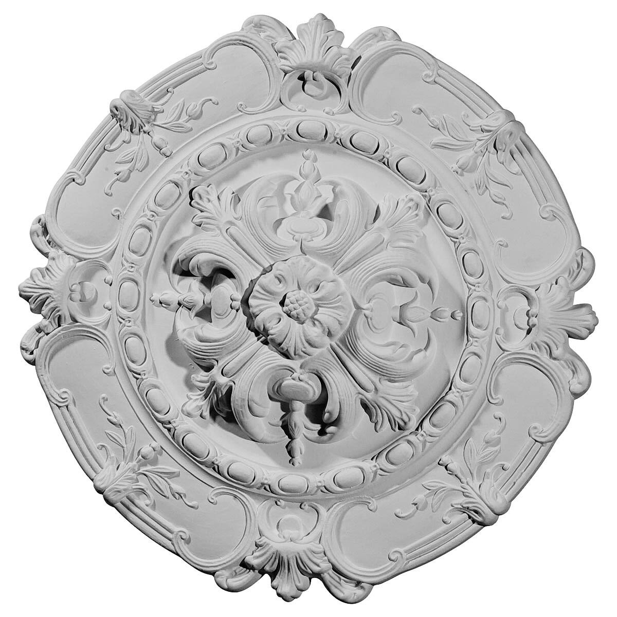 Hand-Painted Stone Hearth Crackle Ceiling Medallion I84729
