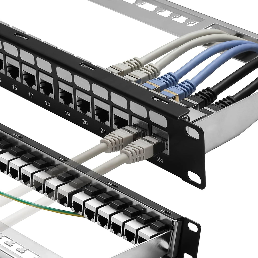 24 Port Cat6A Shielded Patch Panel 1U H814