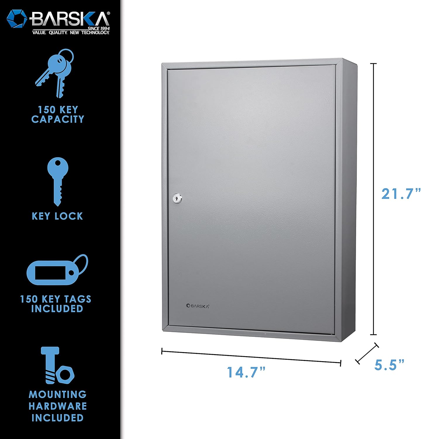 Key Cabinet Lock Box Grey K1681