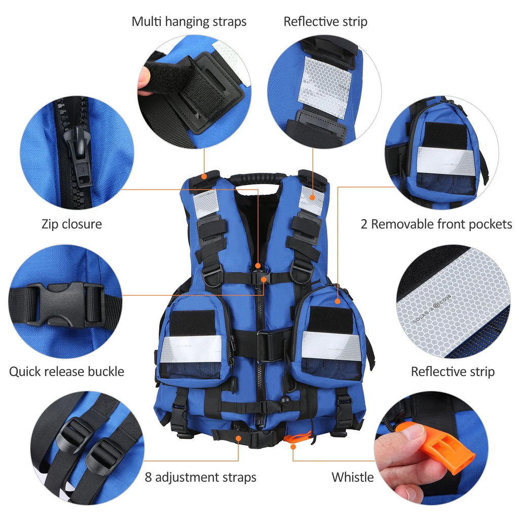 Adult Safety Float Suit for Water Sports Kayaking Fishing Surfing Canoeing Survival Jacket J328