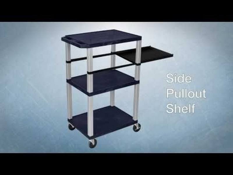 Black 2 Shelf AV Cart P945464