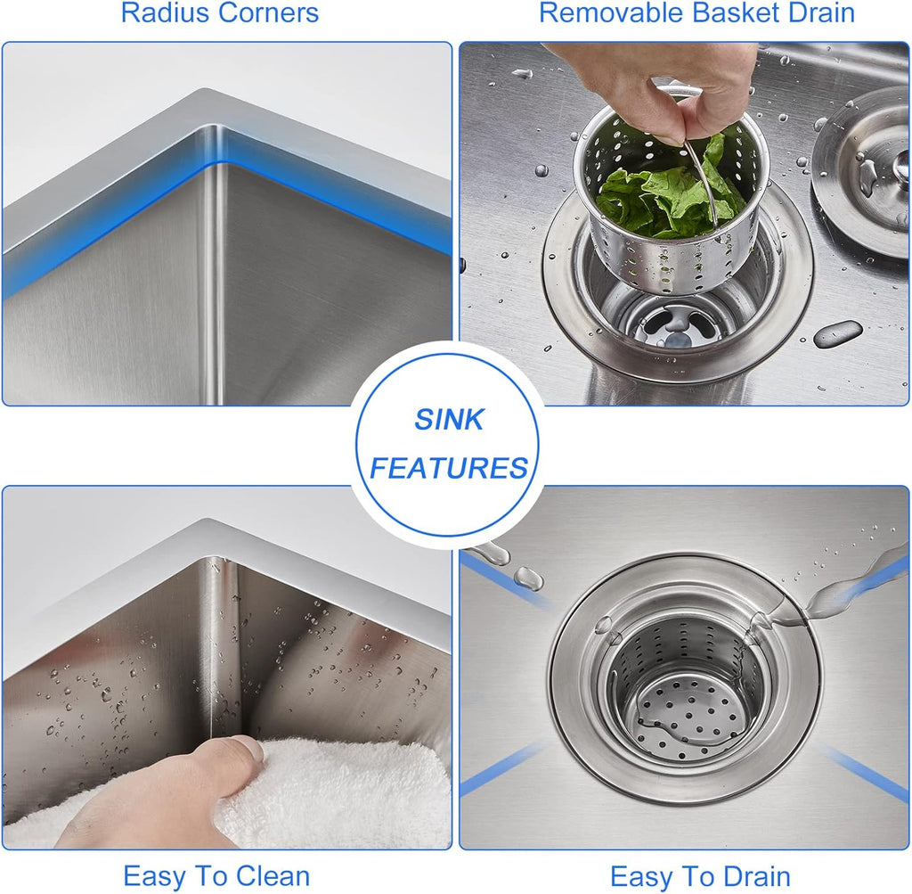 30 x 18 inch Undermount Stainless Steel Kitchen Sink Z895040