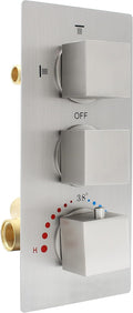 Matte Black 3 Way Brass Shower Valve Z42409