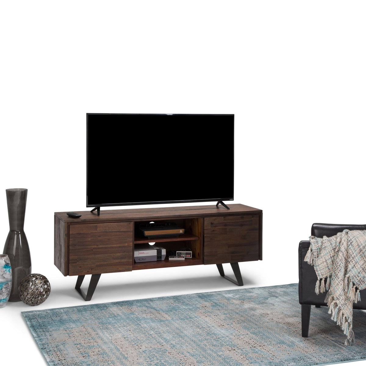 Solid Acacia Wood TV Media Stand O8820