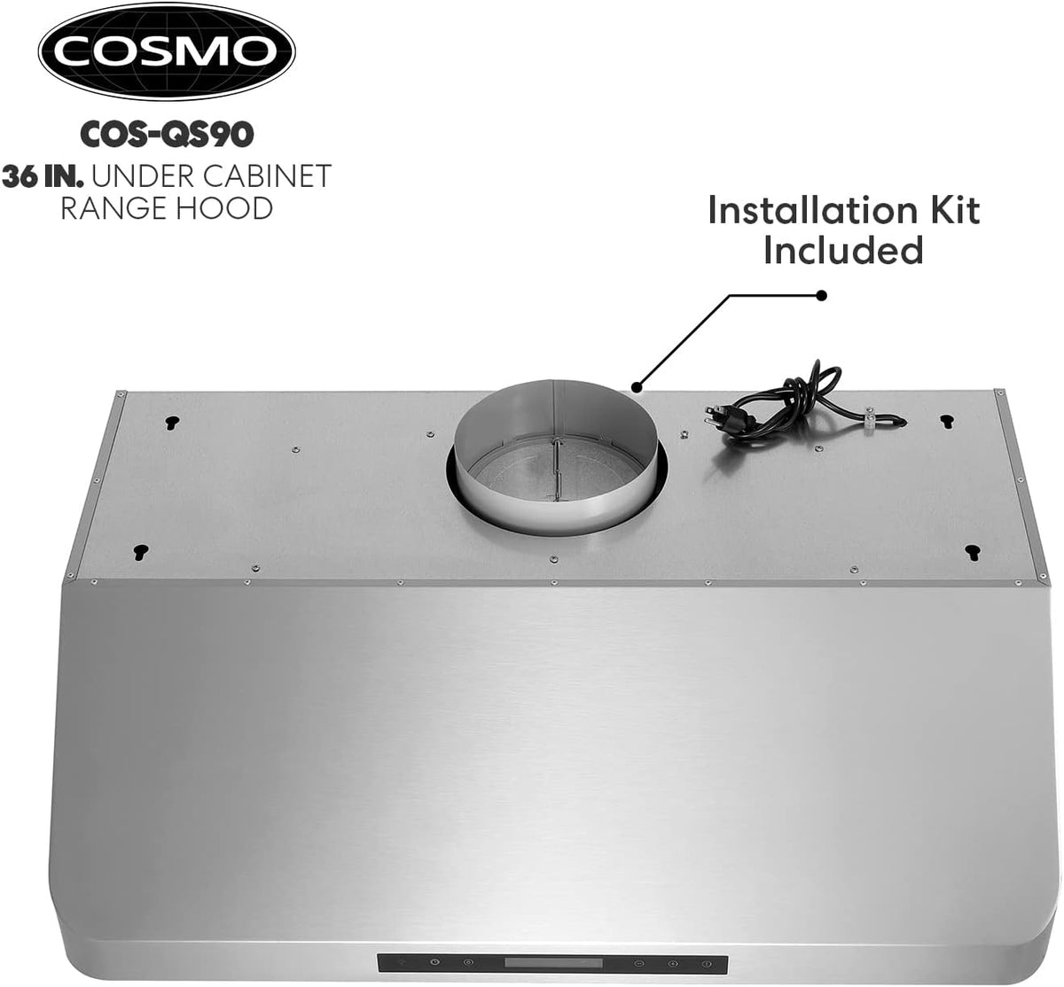 Under Cabinet Range Hood, 500 CFM, 36 in., Stainless Steel W266243