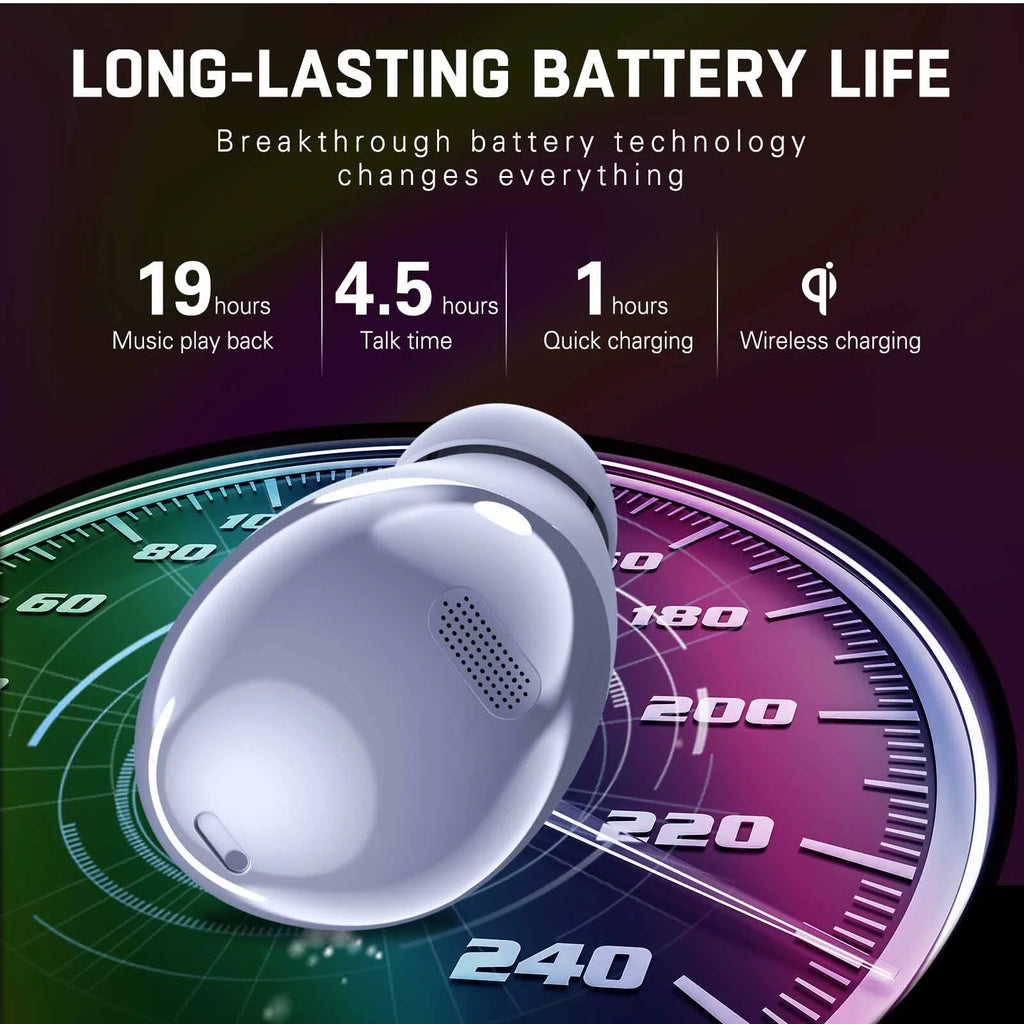 Amethyst Purple True Wireless Bluetooth Earbuds with Charging Case Z745996