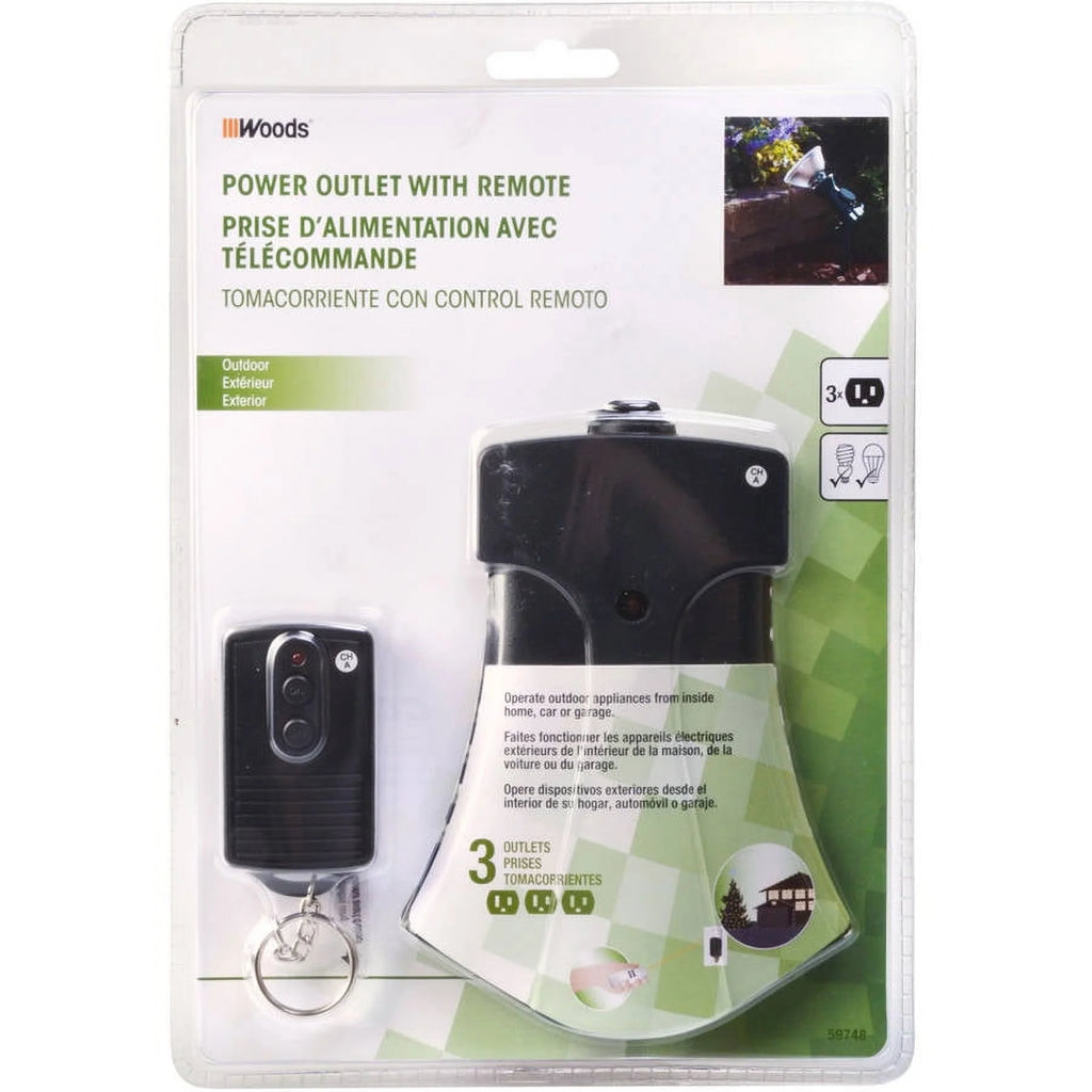 2-Outlet Wireless Remote Control Switch - Gray P774330